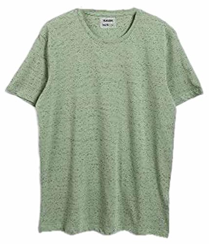 Ravin Men's Ribbed Crew Neck Solid Basic Cotton T-Shirt