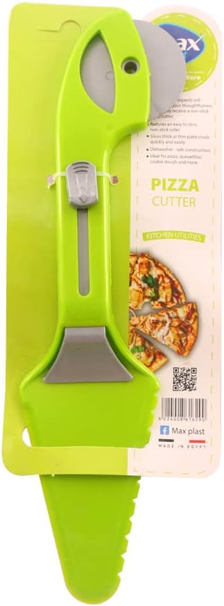 Max Plast Pizza Cutter with Double Knife Piece Carrier