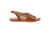 Grinta Faux Leather Open-Toe Geometric Laser Cut Flat D'orsay Sandals For Women