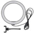 Plastic Ring Light With Four Modes And USB Cable For Mobile 26 CM - Black
