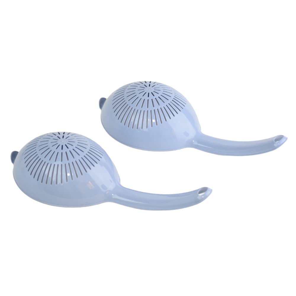 Bager Plastic Oval Strainer with Handle – Set of 2 Pieces