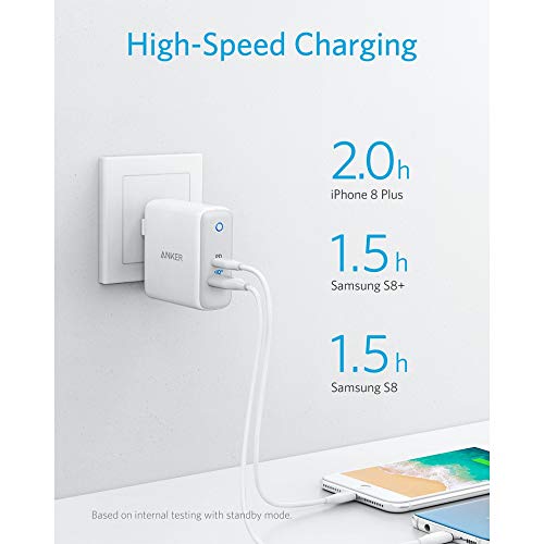 Anker PowerPort II PD Adapter – White with 1 PD & 1 Power IQ 2.0 Port