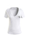 Women’s Monogram Logo Slim V-Neck Short Sleeve Knit Top