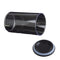 Generic Acrylic circle food storage box ,2000 ml, black clear - Safqqa