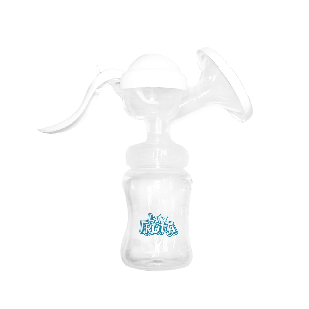 La Frutta (New Regular Neck Manual Breast Milk Pump + 210 ml Bottle Silicone Nipple + 24 Pcs Breast Pads