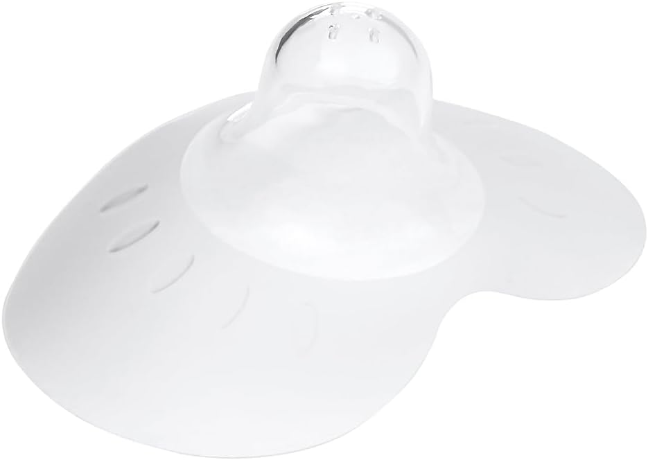 واقي حلمات من السيليكون من ترو تربنز – الحجم الكبير (L) مصمم لتوفير الراحة والحماية للأمهات أثناء الرضاعة. مصنوع من سيليكون ناعم من الدرجة الطبية، يحمي الحلمات المؤلمة أو المتشققة مع السماح للطفل بالرضاعة الطبيعية بسهولة