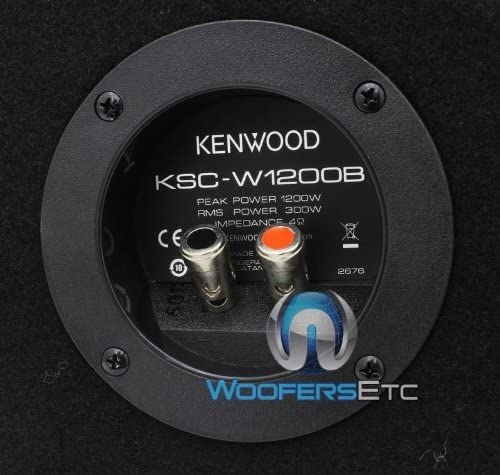 مكبر صوت كينوود KSC-W1200B Ground Shaking مقاس 30 سم مع صندوق أقل عمقًا