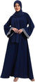 Elegant Women Abaya Set with Hijab Navy Modest Wear