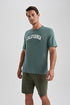 DeFacto Men's Regular Fit Crew Neck Printed T-Shirt from DeFacto Basics