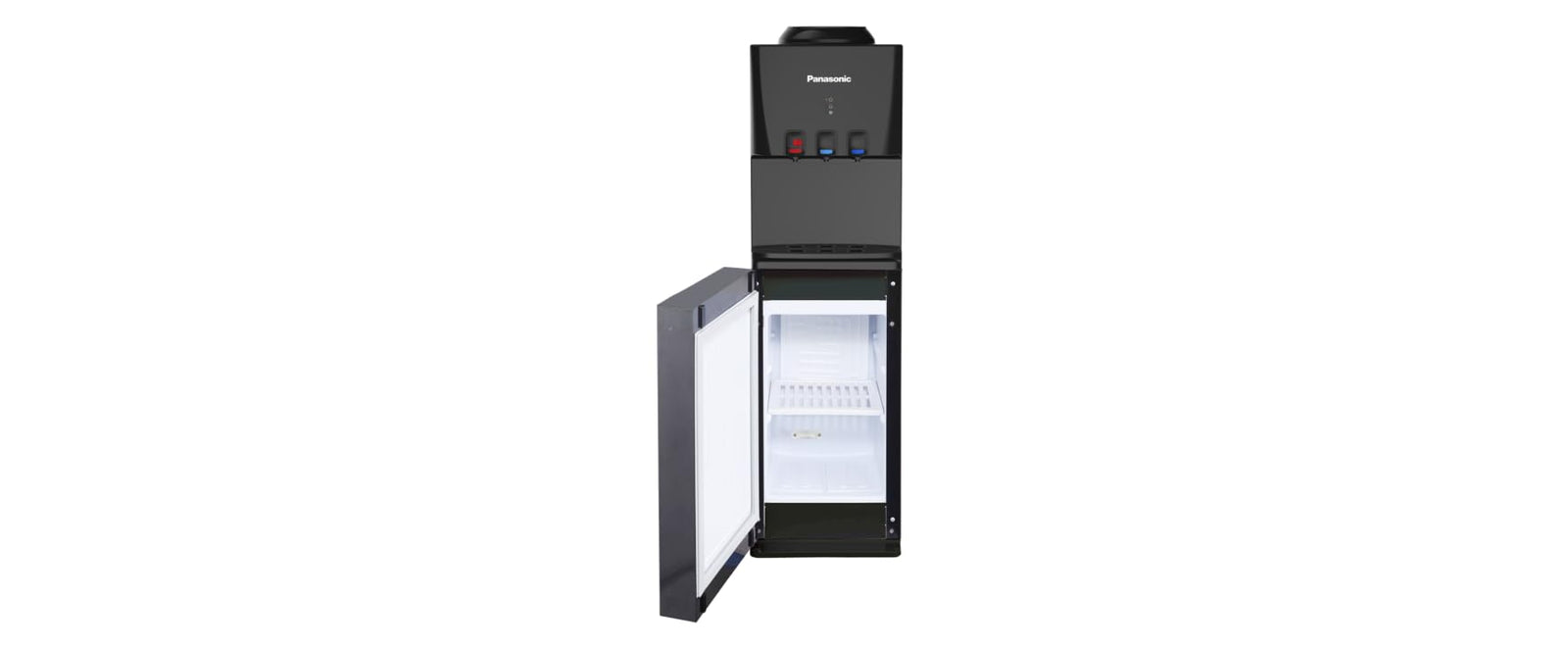 Panasonic Top-Loading Water Dispenser with Built-in Fridge, 20L – Black