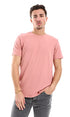 Ravin Men's Ribbed Crew Neck Solid Basic Cotton T-Shirt