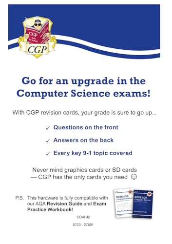 بطاقات مراجعة جديدة لمادة علوم الحاسوب للصف التاسع 9-1 AQA – للامتحانات 2022 وما بعدها (CGP GCSE Computer Science 9-1 Revision) – Safqqa Egypt