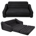 Intex Inflatable Sofa Bed 68566, 193 x 221 x 66 cm, Convertible Air Sofa, Black- Damage Box