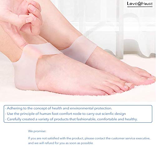 واقي كعب جل من السيليكون – لتخفيف آلام الكعب والتهاب اللفافة الأخمصية والشوكة العظمية – تصميم مريح قابل للتنفس