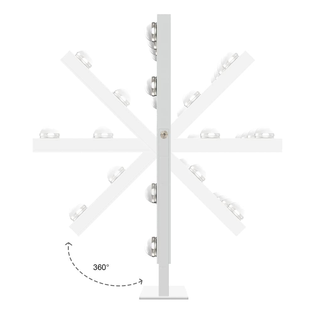 مرآة المكياج المضيئة فينشيلين تضيف لمسة من أناقة مرايا هوليوود إلى منزلك. تتميز بتحكم ذكي باللمس وثلاثة ألوان إضاءة قابلة للتعديل (دافئة، طبيعية، وباردة) لتمنحك الإضاءة المثالية للمكياج أو العناية بالبشرة.