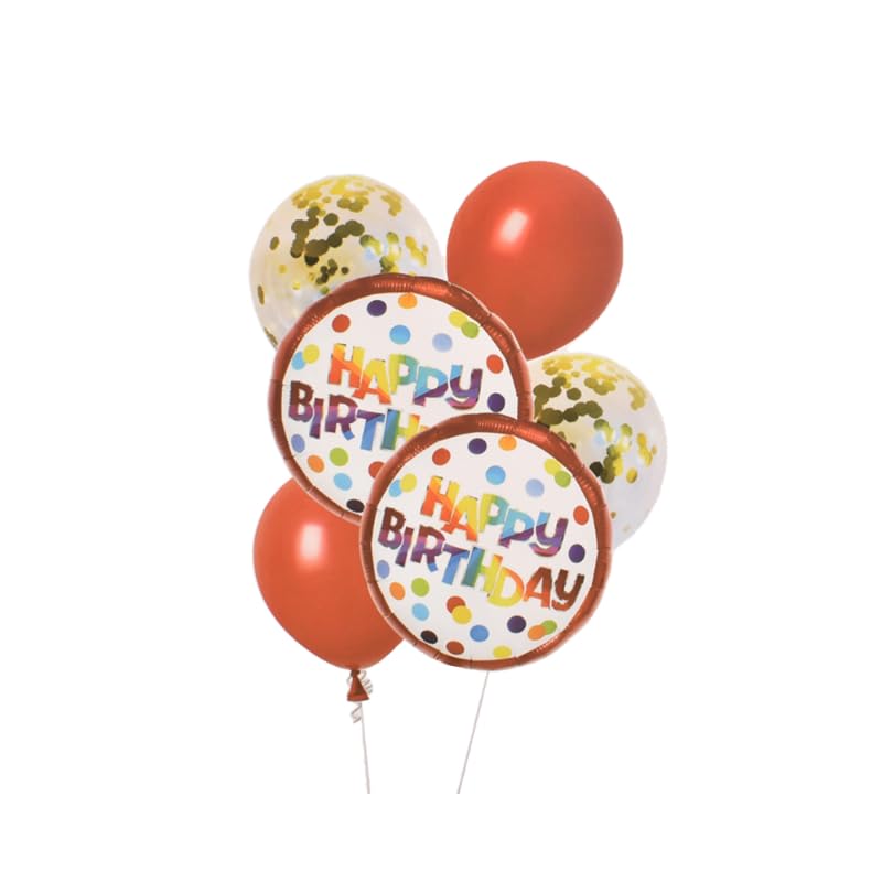 مجموعة بالونات فويل كبيرة الحجم مكونة من 6 قطع جميلة للحفلات بتصميمات متعددة قابلة للملأ بالهواء او الهيليوم، متعددة الالوان