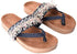 Deeda Women's Faux-Leather Thong Slippers with Tassel Detail - Navy and Pink - Safqqa Egypt