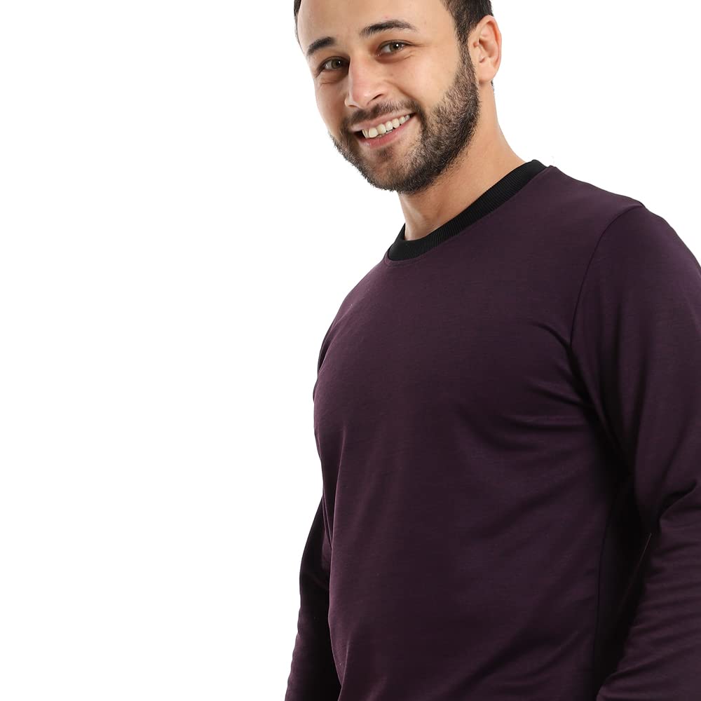 Men’s Sweatshirt with Matching Black Cuffs and Waist Trim