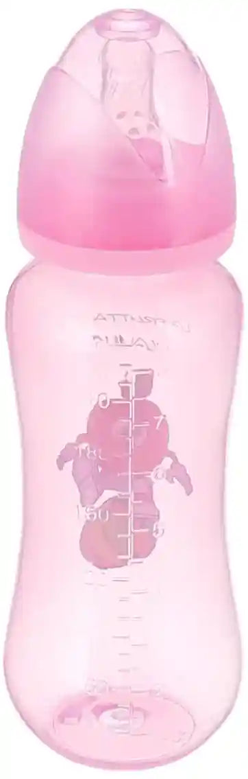 La frutta set2 (2 Classic bottles 150ml,240ml & round pacifier with chain 0-6 & bottle brush)