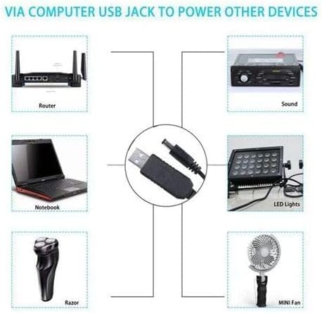 كابل USB لرفع الجهد من 5 إلى 9 فولت