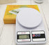 High Accuracy Digital Kitchen Scale 10 Kg - White Electronic Weight Scale - Portable Kitchen Food LCD Display Scales