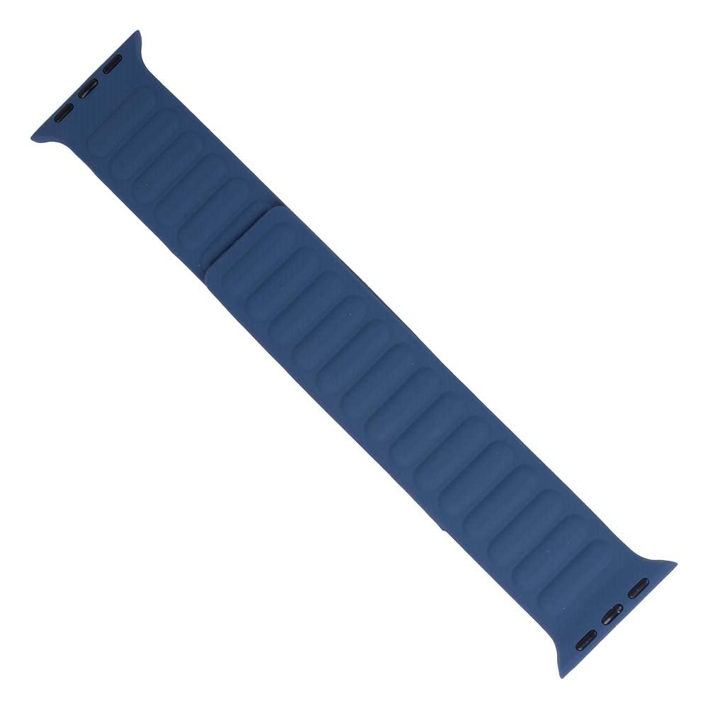 Generic Silicon Waterproof Wide Magnatic Watch Replacement Strap Compatible For Watch  40MM Or 41MM - Navy Brown