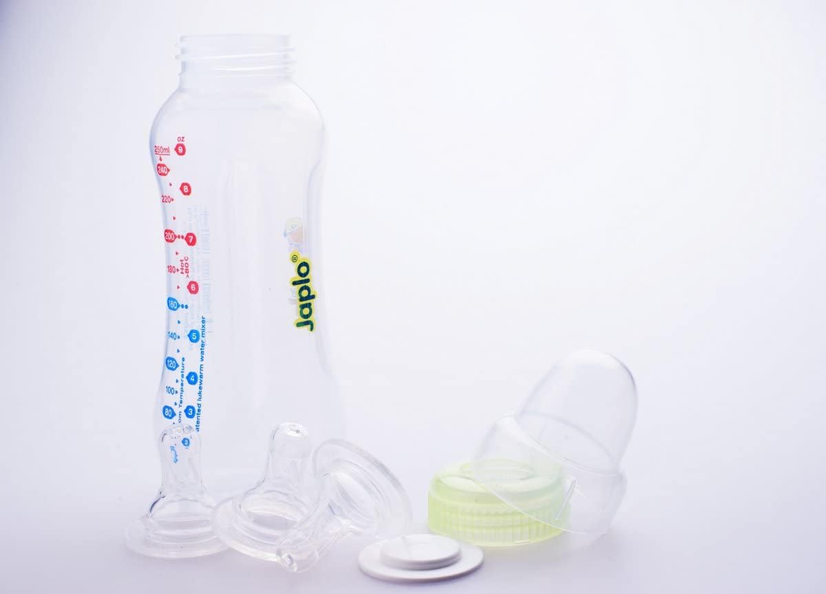 Japlo Easy mix & grip baby feeding Bottle with Anti-colic nipple & Lukewarm water mixer