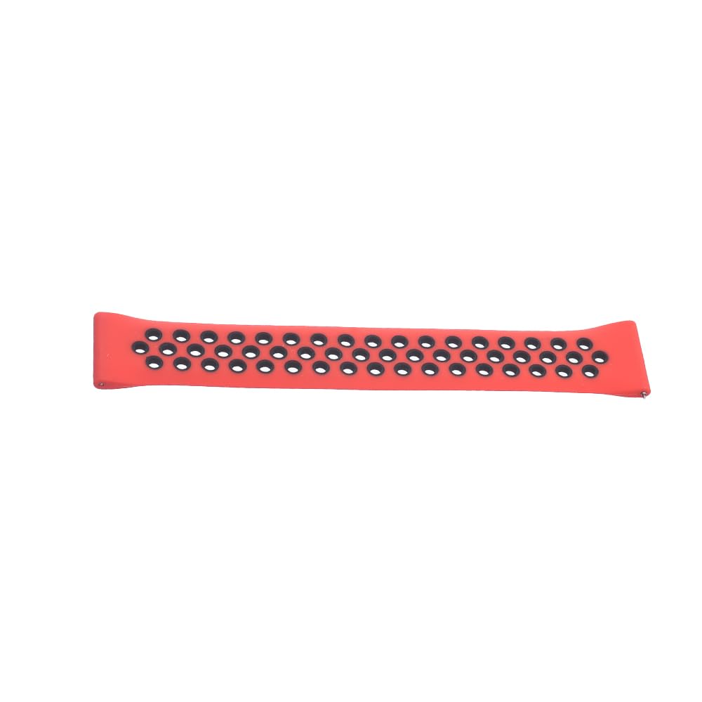 Generic Silicone Adjustable Watch Strap With Holes Design For Unisex Compatible With Smart Watches - Safqqa Egypt