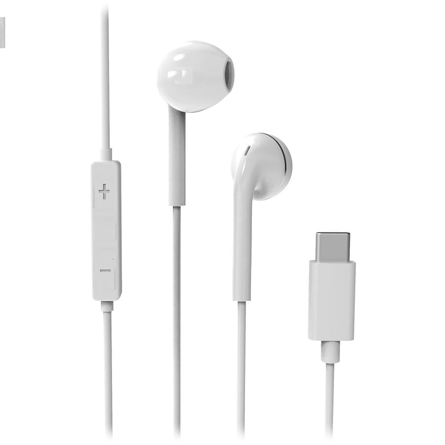 سماعات USB-C مع ميكروفون وتحكم بالصوت – HiFi ستيريو، متوافقة مع iPhone 15