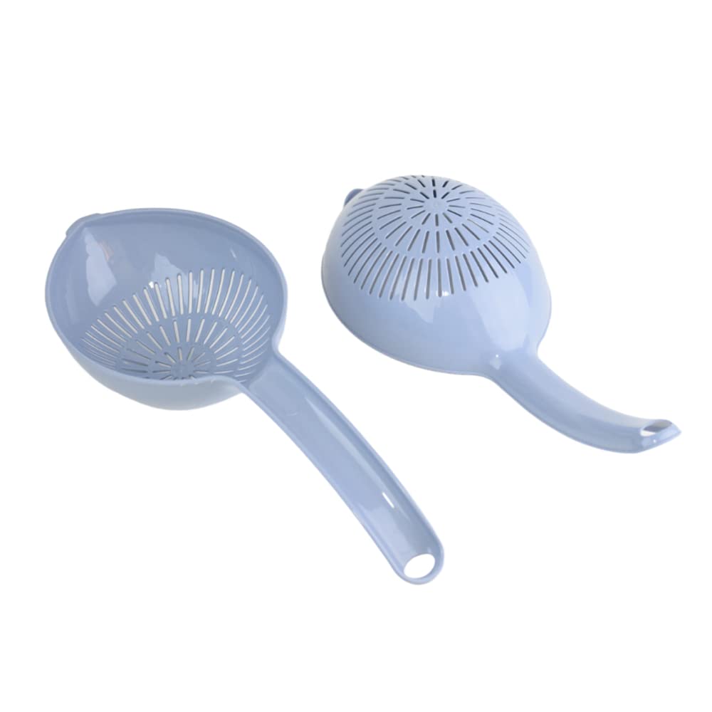 Bager Plastic Oval Strainer with Handle – Set of 2 Pieces