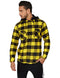 Splash Men's Cotton Long-Sleeve Plaid Hooded Shirt