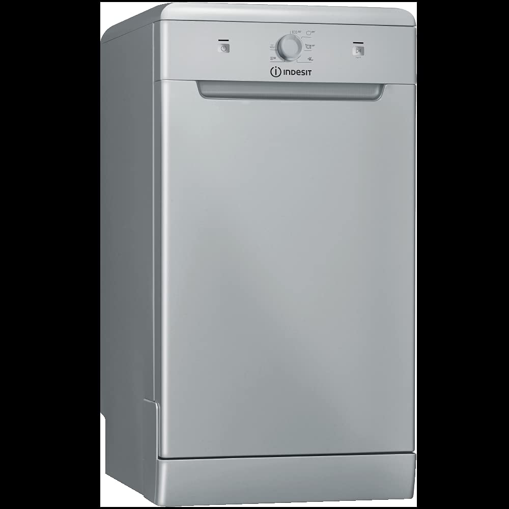 Indesit 10-Place Dishwasher – 45cm Slimline, Silver, Model DSFE 1B10 S – Compact & Efficient Cleaning ( There are scratches )