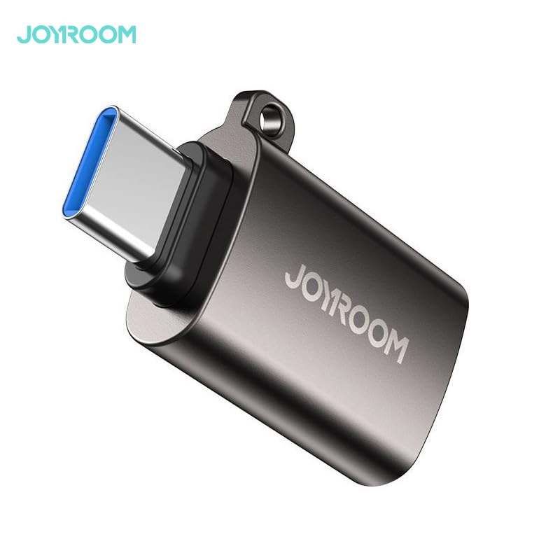 Joyroom USB 3.2 Gen 1 OTG Adapter, USB-A Male to USB-C Female Converter (S-H151), Black – Safqqa Egypt