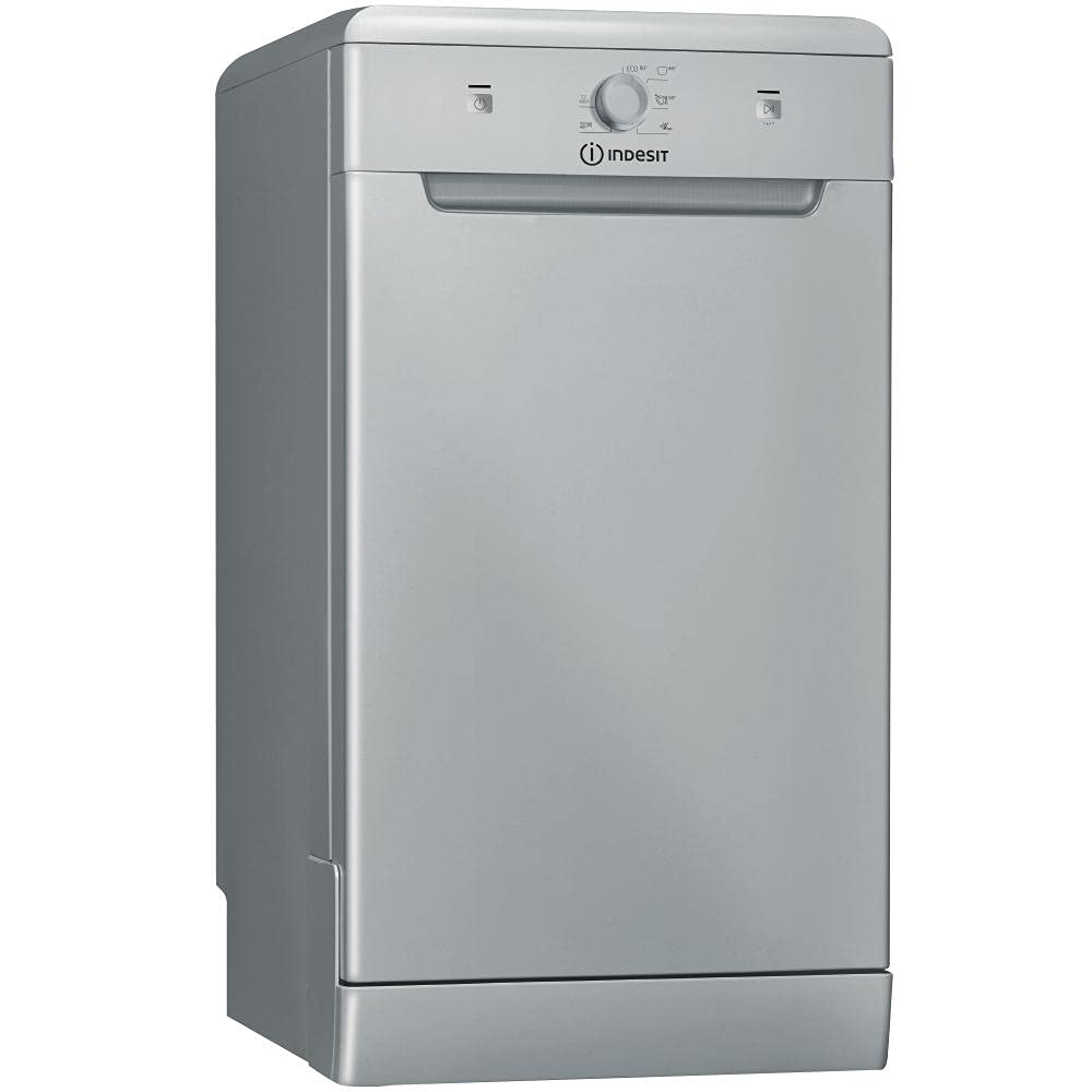 Indesit 10-Place Dishwasher – 45cm Slimline, Silver, Model DSFE 1B10 S – Compact & Efficient Cleaning ( There are scratches )