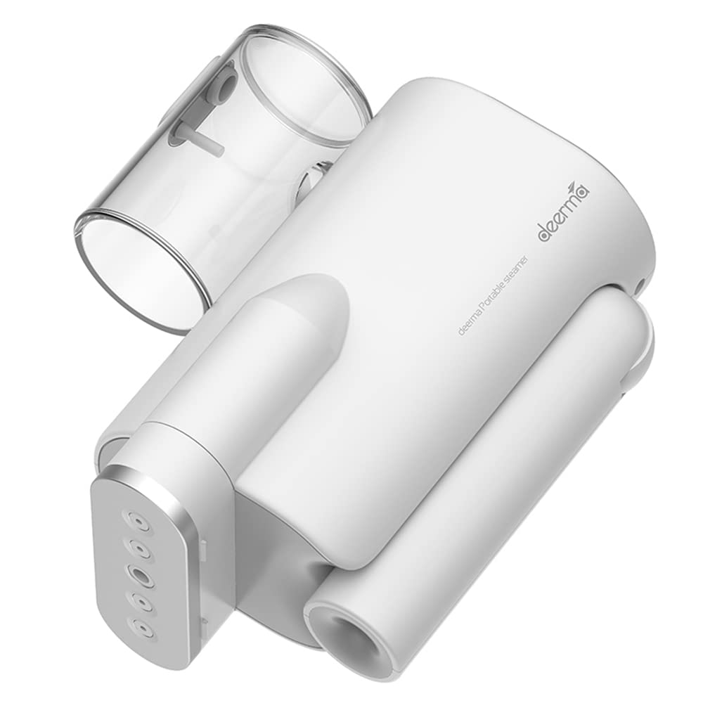 Deerma HS007 Portable Handheld Steamer Travel Steamer Mini Travel Steamer Special Folding Handle | Remove Wrinkles | Fast Heating | Foldable Compact Design | 100ml Water Tank | Aluminium Alloy- White