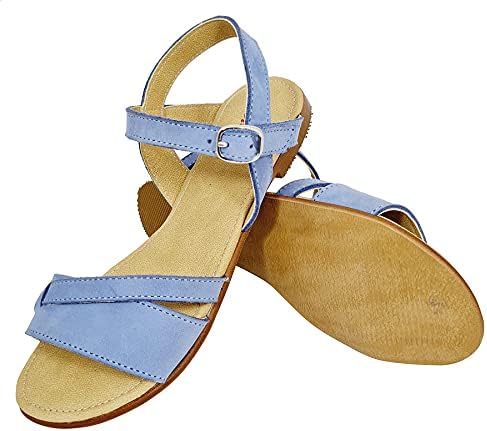 Summer Slingback Velcro Closure Flat Sandals for Girls - Safqqa Egypt