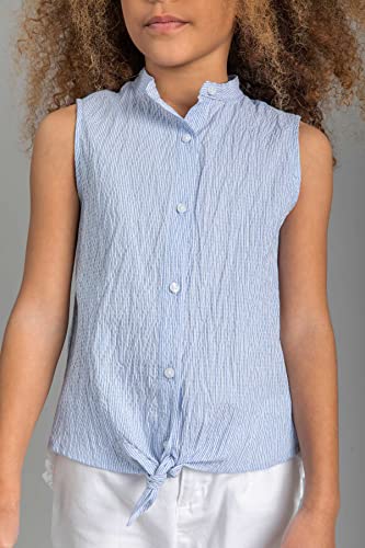 Concrete Girls Seersucker Blouse - Model C521BL6-S22-35N-1028