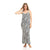 Kady Women Deep Round Neck Zebra Long Nightgown