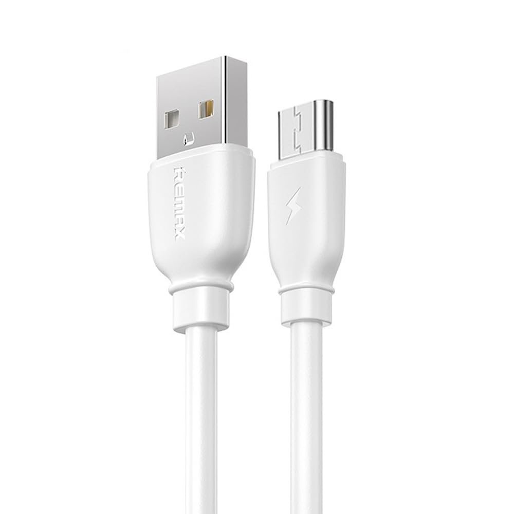 Remax rc-138m fast charging and data transmission lightning cable with 2.4a output 1000mm set of 2 pieces - white