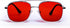 Vegas V2040 Square Sunglasses with Modern Design and Metal Frame for Men - Red