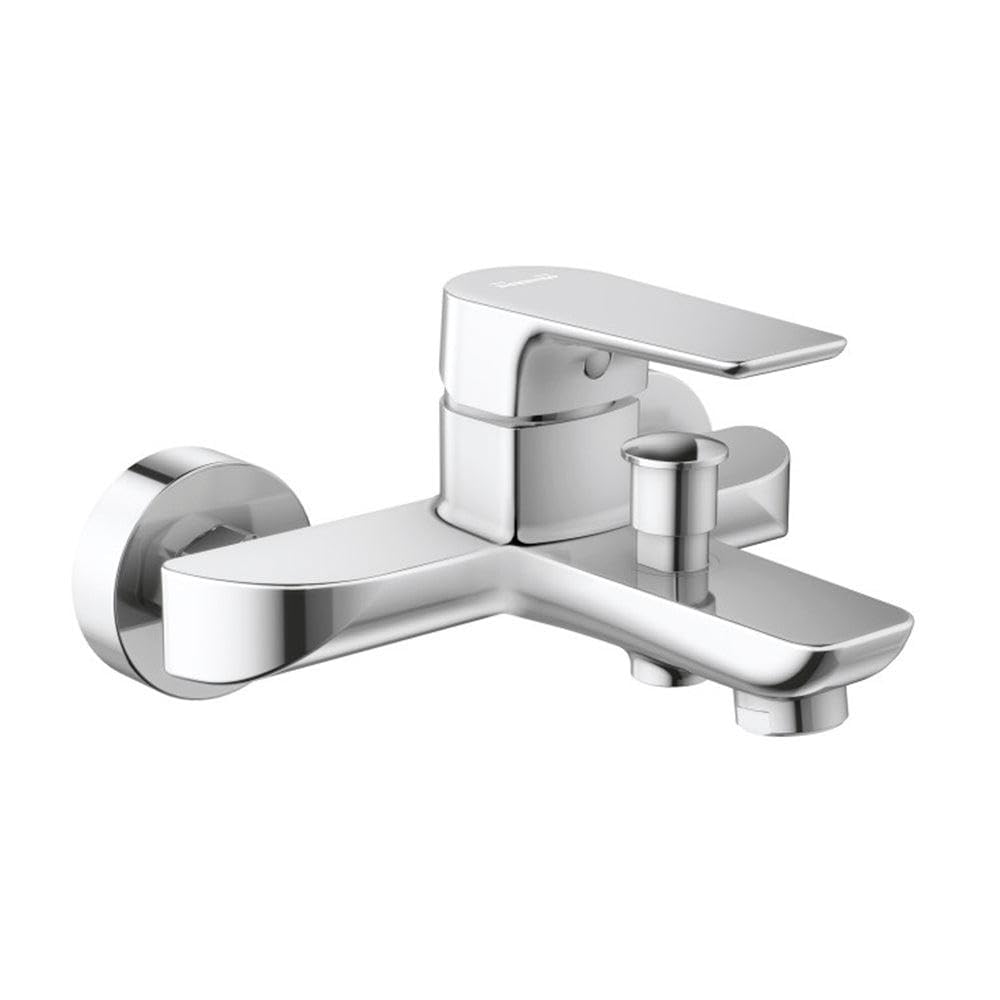 Genebre 6410032 Bathtub Mixer, Wall-Mounted Bath Faucet, Chrome Finish