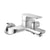 Genebre 6410032 Bathtub Mixer, Wall-Mounted Bath Faucet, Chrome Finish
