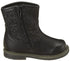 Sprox Mixed Media Stitched-Heart Detail Side-Zip Mid-Calf Boots for Girls