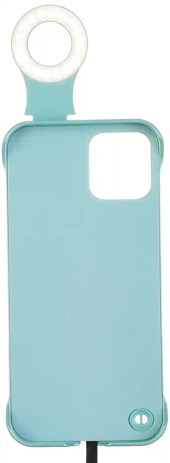 جراب خلفي صلب إنفايرومنت مع مصباح كاميرا أمامية لهاتف آيفون 12 وآيفون 12 برو - أزرق