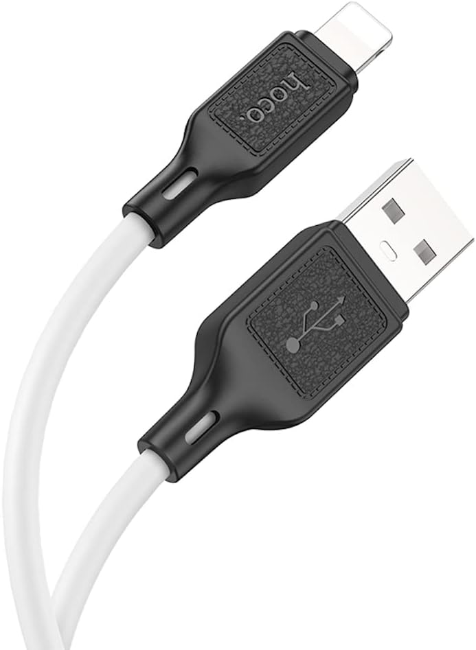 Hoco X90 Cool Silicone Charging & Data Cable – 2.4A – 1M – USB-A to Lightning