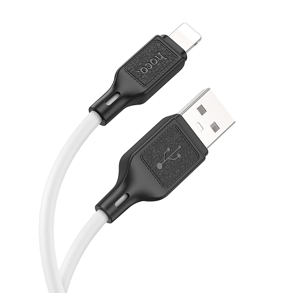 Hoco X90 Cool Silicone Charging & Data Cable – 2.4A – 1M – USB-A to Lightning