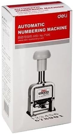 ماكينة ترقيم جاهزة من Deli هي أداة موثوقة وسهلة الاستخدام لطباعة الأرقام المتسلسلة بسرعة وبأرقام واضحة وحادة