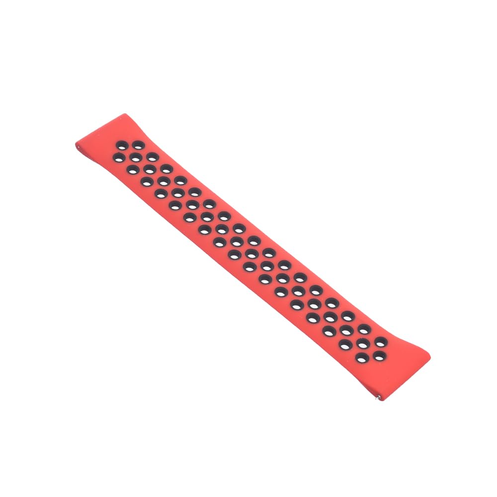 Generic Silicone Adjustable Watch Strap With Holes Design For Unisex Compatible With Smart Watches - Safqqa Egypt