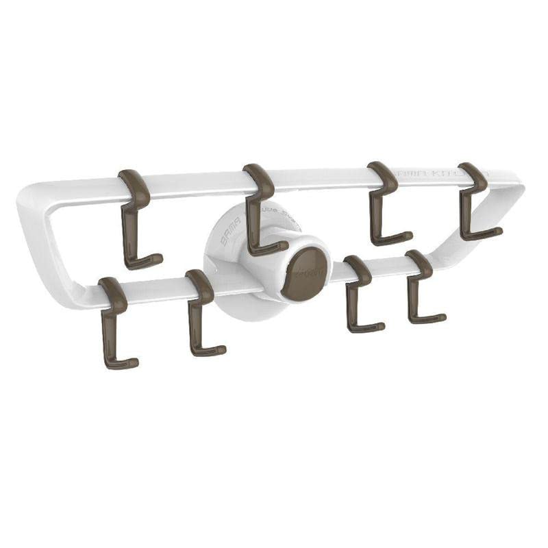 Bama Kitchen Hook Rail - 8 Hooks, Multi-Color, Adjustable (Made in Italy)