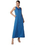 Splash Plain Side Pockets Sleeveless V Neck Maxi Dress for Women,Ideal for casual outings, beach trips, or layering.
